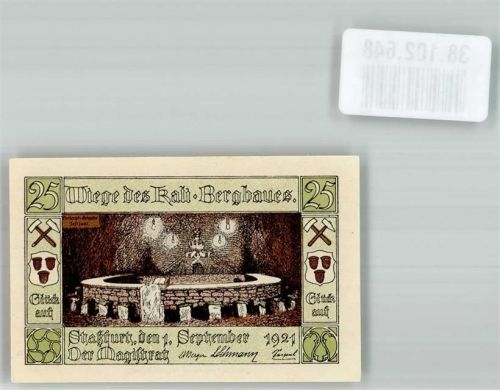Staßfurt 1921 Gutschein über 25 Pfennig Wiege des Kali-Bergbaues