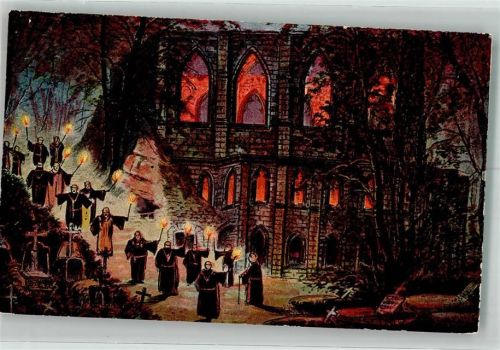 Kurort Oybin Mönchszug über den Friedhof im Kloster Oybin