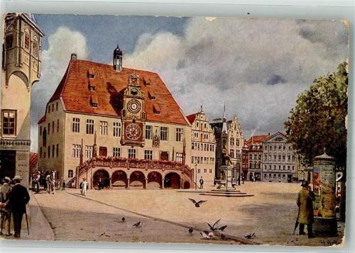 Heilbronn sign. Hoffmann. H. Rathaus Marktplatz Litfaßsäule