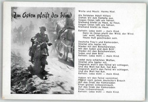 Text des Liedes Im Osten pfeift der Wind von Herms Niel Fotograf Ulrich/Scherl Verlag Robert Franke 4
