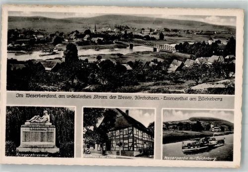 Kirchohsen Kriegerdenkmal Gasthaus zur Linde Dampfschiff WK II