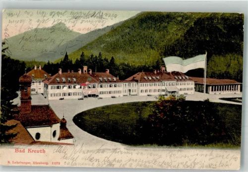 Kreuth 1910 Panorama des Ortes Verlag Lehrburger 11273