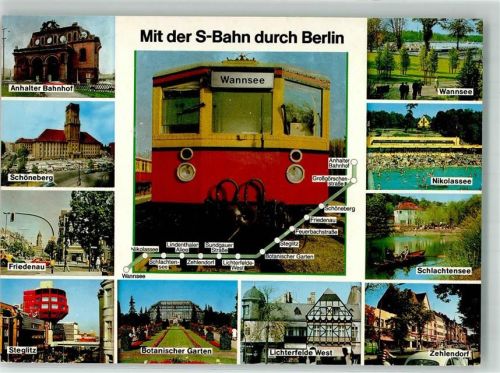 Berlin, unsortiert Mit der S-Bahn Anhalter Bahnhof Wannsee Steglitz Zehlendorf