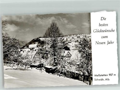 Meßstetten Winter Neujahr Foto Original aus Archiv eines Ansichtskartenverlages