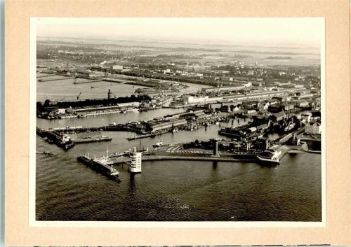 Cuxhaven Foto montiert auf Karton Hafen Alte Liebe