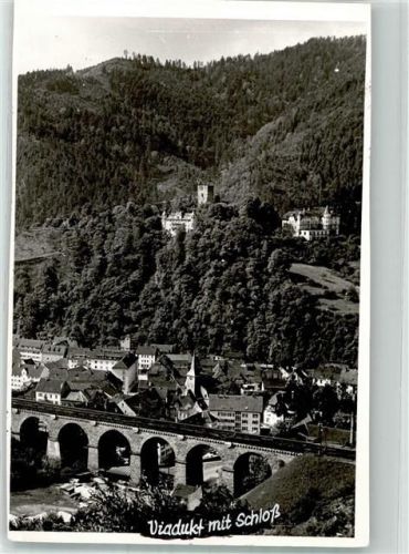 Hornberg Schloss Viadukt Foto Original aus Archiv eines Ansichtskartenverlages