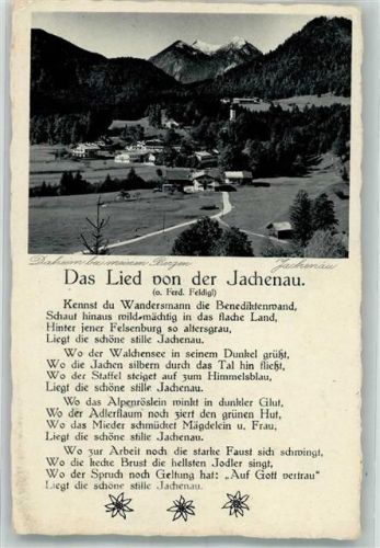 Jachenau Lied von der Jachenau