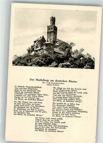 Braubach Burg Marksburg Lied Gedicht
