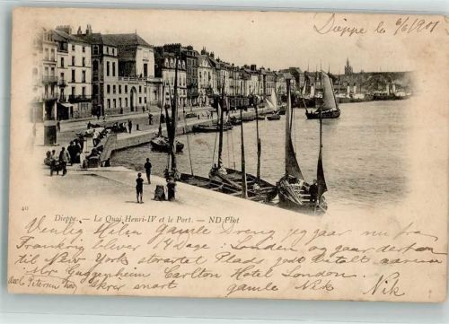 Dieppe 1901 Hafen Quai Henri IV.
