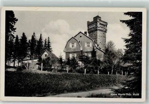 Elgersburg 1953 Gasthaus Hohe Warte Aussichtsturm