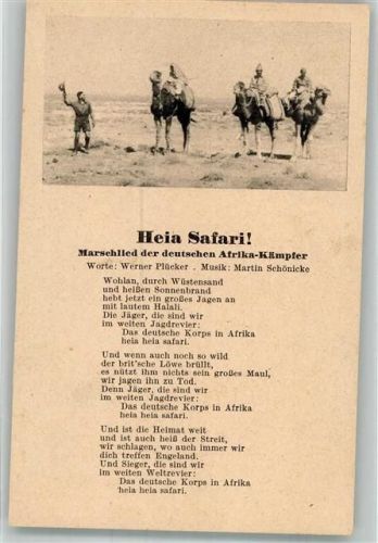 Text des Liedes Heia Safari von Plücker/Schönicke Fotograf Alexander Bergmoser Verlag Robert Franke 46