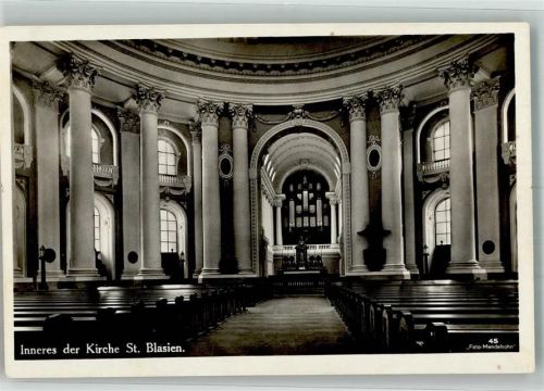 St. Blasien Inneres vom Dom St. Blasius Kirchenorgel Fotograf Mendelsohn