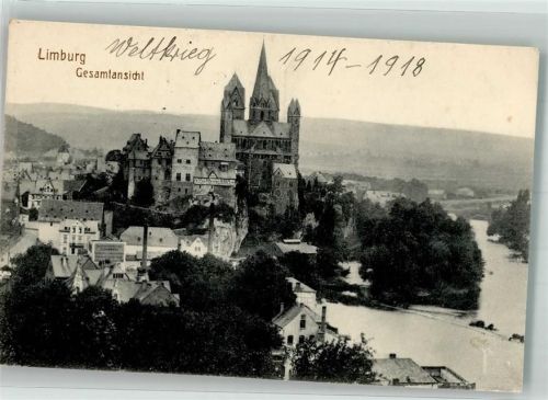 Limburg 1916 Dom Beschriftung auf der Bildseite