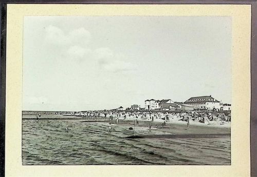 Duhnen Foto montiert auf Karton Strandleben Fotograf Otto Schulze