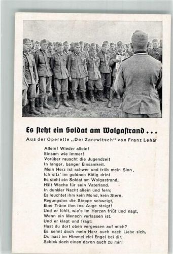 Text des Liedes Es steht ein Soldat am Wolgastrand von Franz Lehar Verlag Robert Franke 21