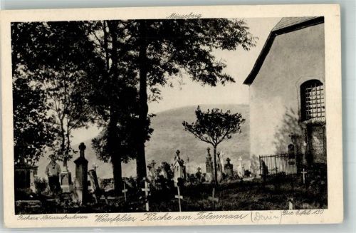 Schalkenmehren Weinfelder Kirche mit Friedhof am Totenmaar Fotograf Karl Richarz