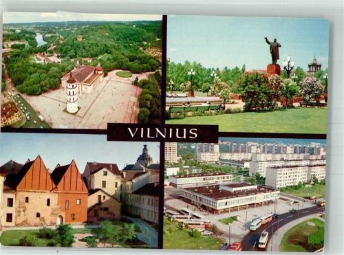 Wilna Denkmal Lenin Omnibus Platz Gediminasa Altstadt