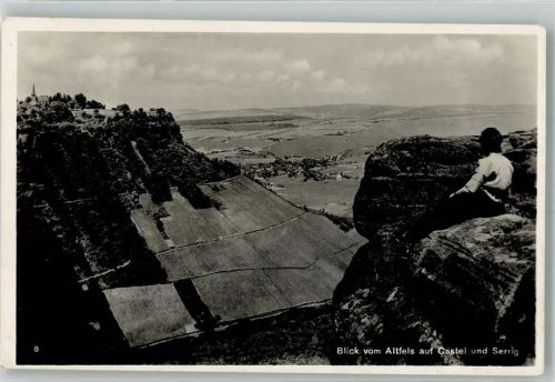 Serrig 1939 Altfels mit Kastel und Serrig
