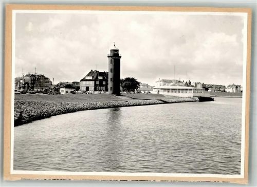 Cuxhaven Foto montiert auf Karton Leuchtturm Seepavillon