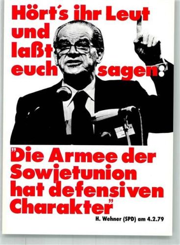 1979 Herbert Wehner Ausspruch Die Armee der Sowjetunion hat defensiven Charakter Antikommunismus
