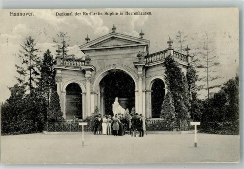 Herrenhausen 1913 Denkmal Kurfürstin Sophie