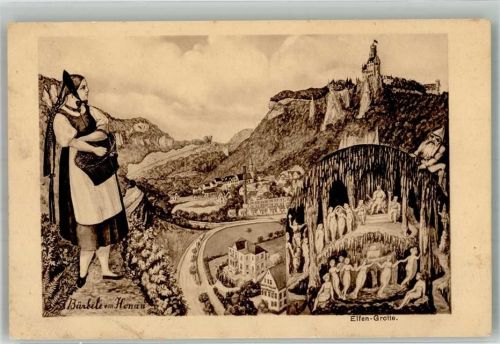 Honau Schloss Lichtenstein Tracht Bärbele von Honau Elfen-Grotte