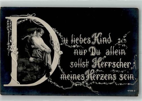 1916 Matrose in Uniform mit seiner Liebsten Photochemie 4108-2