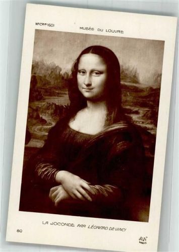 Paris sign. Da Vinci, Leonardo Mona Lisa im Louvre Verlag A. Noyer 80