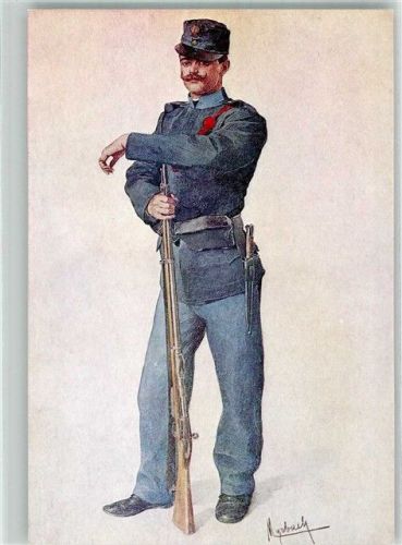 Wien 3. Bezirk, Landstraße sign. Myrbach-Rheinfeld F. Infanterist Heeresgeschicht. Museum Uniform Künstlerkarte