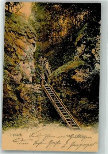 Eybach 1905 Treppenaufstieg im Felsental