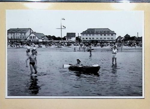 Duhnen Foto montiert auf Karton Strandleben Fotograf Otto Schulze