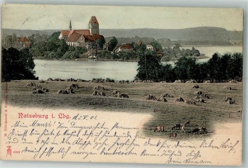 Ratzeburg 1901 Bahnpost Lübeck-Lüneburg Zug 11