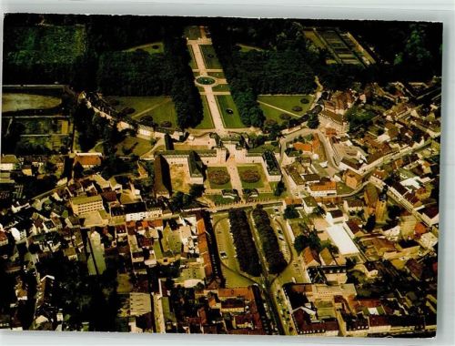 Schwetzingen Fliegeraufnahme vom Ort mit Altstadt Schloss und Schlossgarten