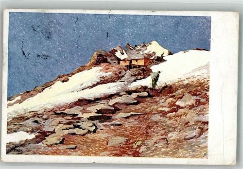 1917 sign. Fangh Hochgebirgsstellung in Südtirol Künstlerkarte WK I