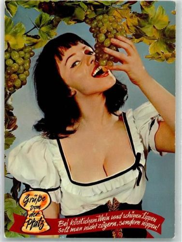 Junge Frau in Tracht unter Weinreben Wein aus der Pfalz Fotograf Horst Ziethen