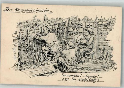 sign. Scheffler G. Der Kompagnieschneider