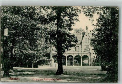 Hannover 1911 Eingang zum Zoologischer Garten Maschinenstempel
