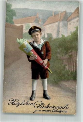 Glückwunsch Kind Ranzen Schultüte S.V.D. Serie 6298/3
