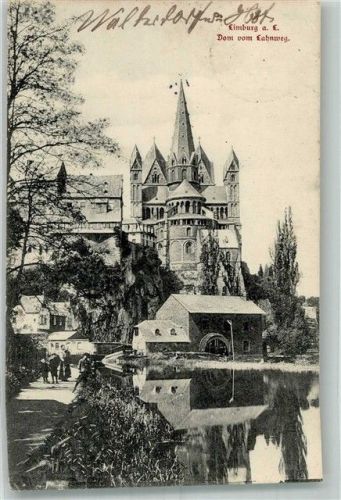 Limburg 1914 Wassermühle mit Georgsdom Verlag Klement Feldpost WK I Vereinslazarett