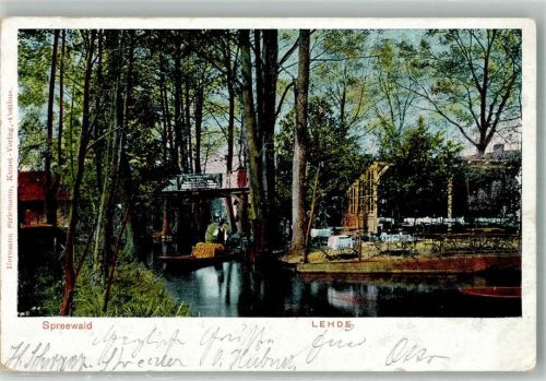 Lehde 1906 Gasthaus Spreewald Bahnpost Berlin-Görlitz Zug 768