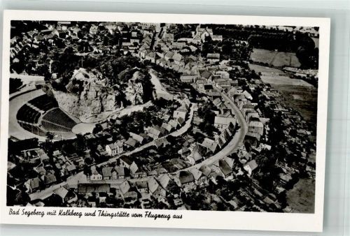 Bad Segeberg 1939 Fliegeraufnahme des Ortes mit Kalkberg und Thingstätte