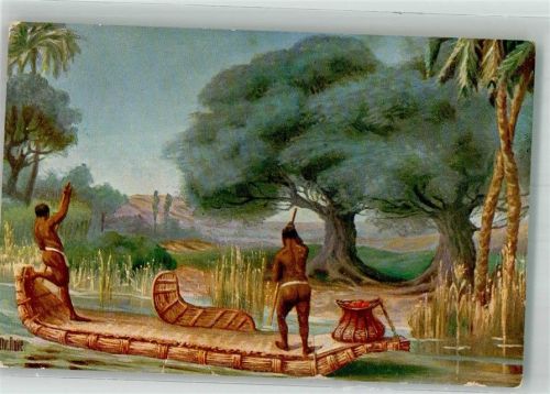 Marine-Galerie Nr. 81 Boot aus Papyrusstauden