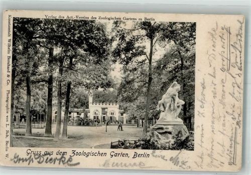 Tiergarten 1903 Kamelhaus und die Centaurengruppe im Zoologischen Garten Fotograf Bab