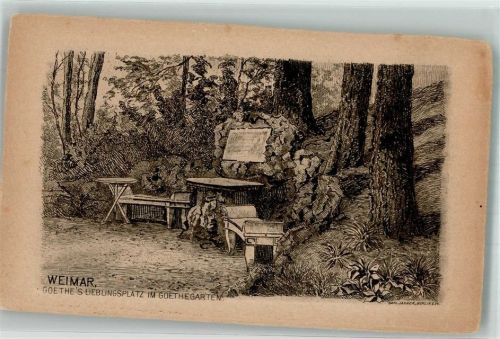 Weimar Goethes Lieblingsplatz im Goethegarten Verlag Carl Jander