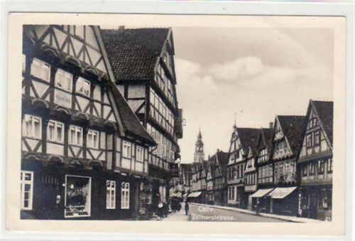 Celle. Zöllnerstrasse mit Geschäft von Carl Schäfer ungelaufen kleiner Knick oben rechts und unten links, sonst gut erhalten
