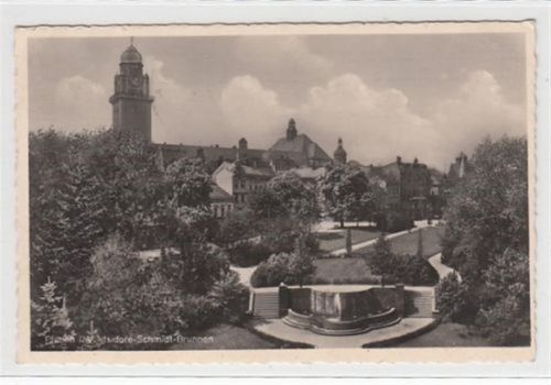 Plauen Plauen im Vogtland. Isidore - Schmidt - Brunnen gelaufen, 1942 kleiner Knick oben rechts, sonst gut erhalten