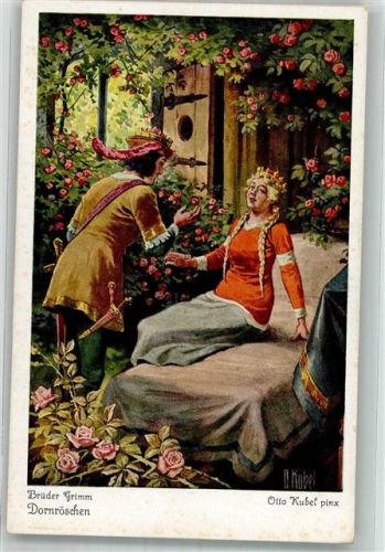 Dornröschen Nr. 6 Brüder Grimm F. Ph.G. Nr. 3803 Serie 140 Kubel, O. Künstlerkarte
