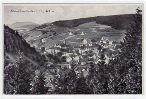 Kleinschmalkalden im Thüringer Wald mit Totalansicht ungelaufen Gute Erhaltung.