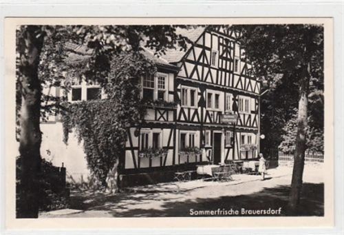 Brauersdorf bei Netphen. Gasthaus Werthenbach gelaufen, 1959. Gute Erhaltung.
