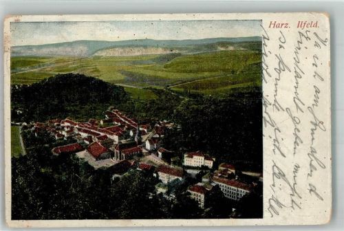 Ilfeld 1910 Panorama des Ortes mit Kirche St. Georg-Marien